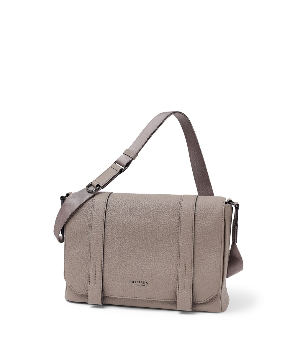 フジタカ アルタ かぶせ レザーショルダーバッグ B5