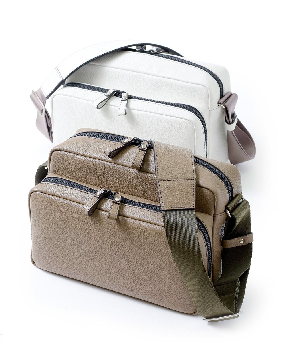 フジタカ ミーツ HIROSHI SEO 旅するバッグ カメラ用インナー付き  レザーショルダーバッグ