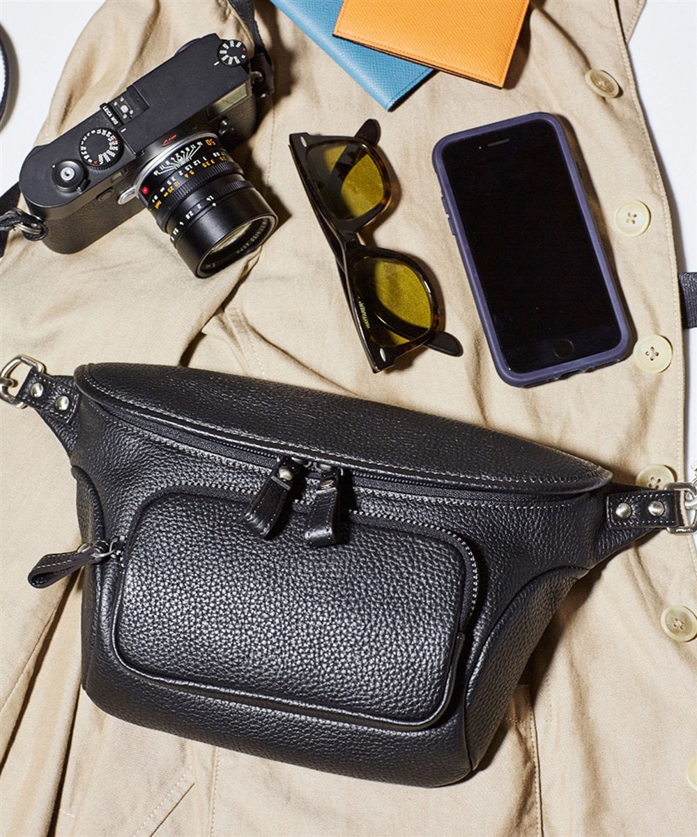 フジタカ ミーツ HIROSHI SEO 旅に最高なヨコ型 ウエストバッグ