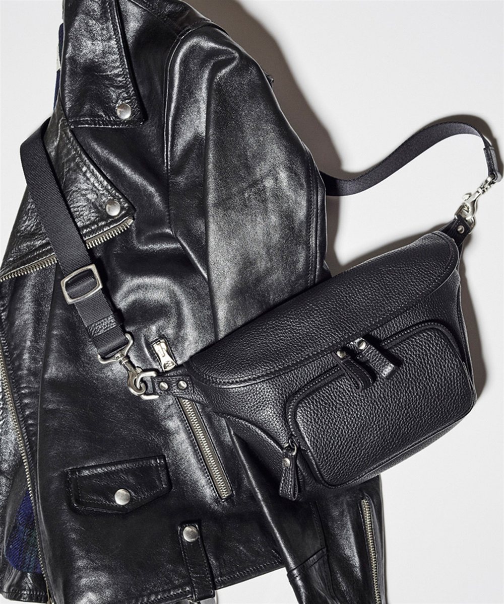 フジタカ ミーツ HIROSHI SEO 旅に最高なヨコ型 ウエストバッグ