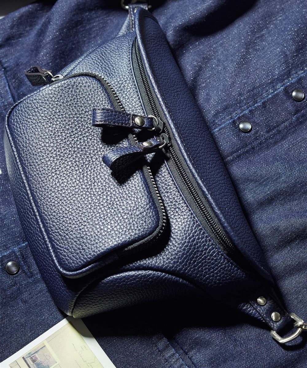 フジタカ ミーツ HIROSHI SEO 旅に最高なヨコ型 ウエストバッグ