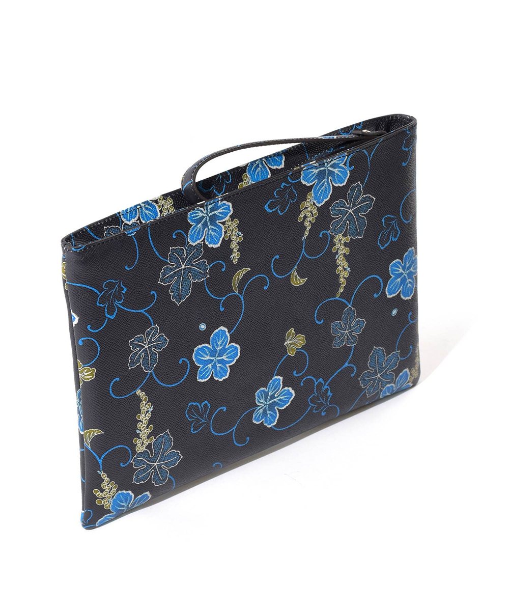 フジタカ ミーツ KARAKUSA KYOTO Leather レザークラッチバッグ B5