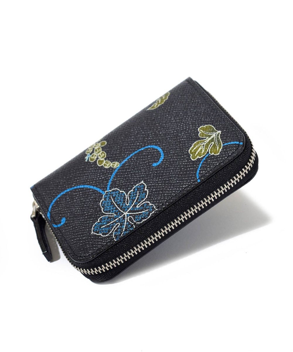 フジタカ ミーツ KARAKUSA KYOTO Leather 小銭入れ BOX型 カード段付き