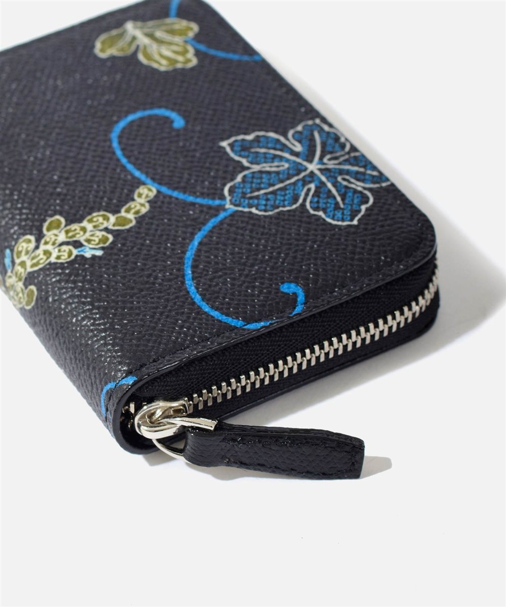 フジタカ ミーツ KARAKUSA KYOTO Leather 小銭入れ BOX型 カード段付き