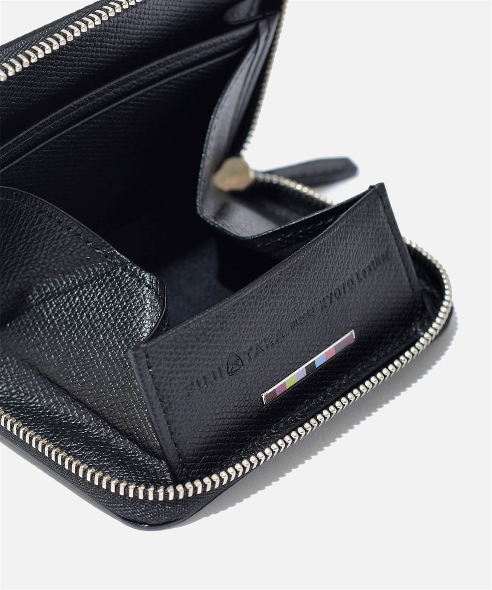 フジタカ ミーツ KARAKUSA KYOTO Leather 小銭入れ BOX型 カード段付き