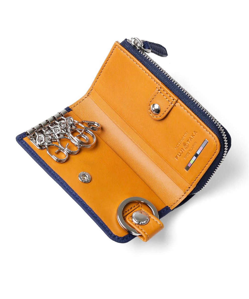 フジタカ バブル 小銭入れ付き キーケース 5連