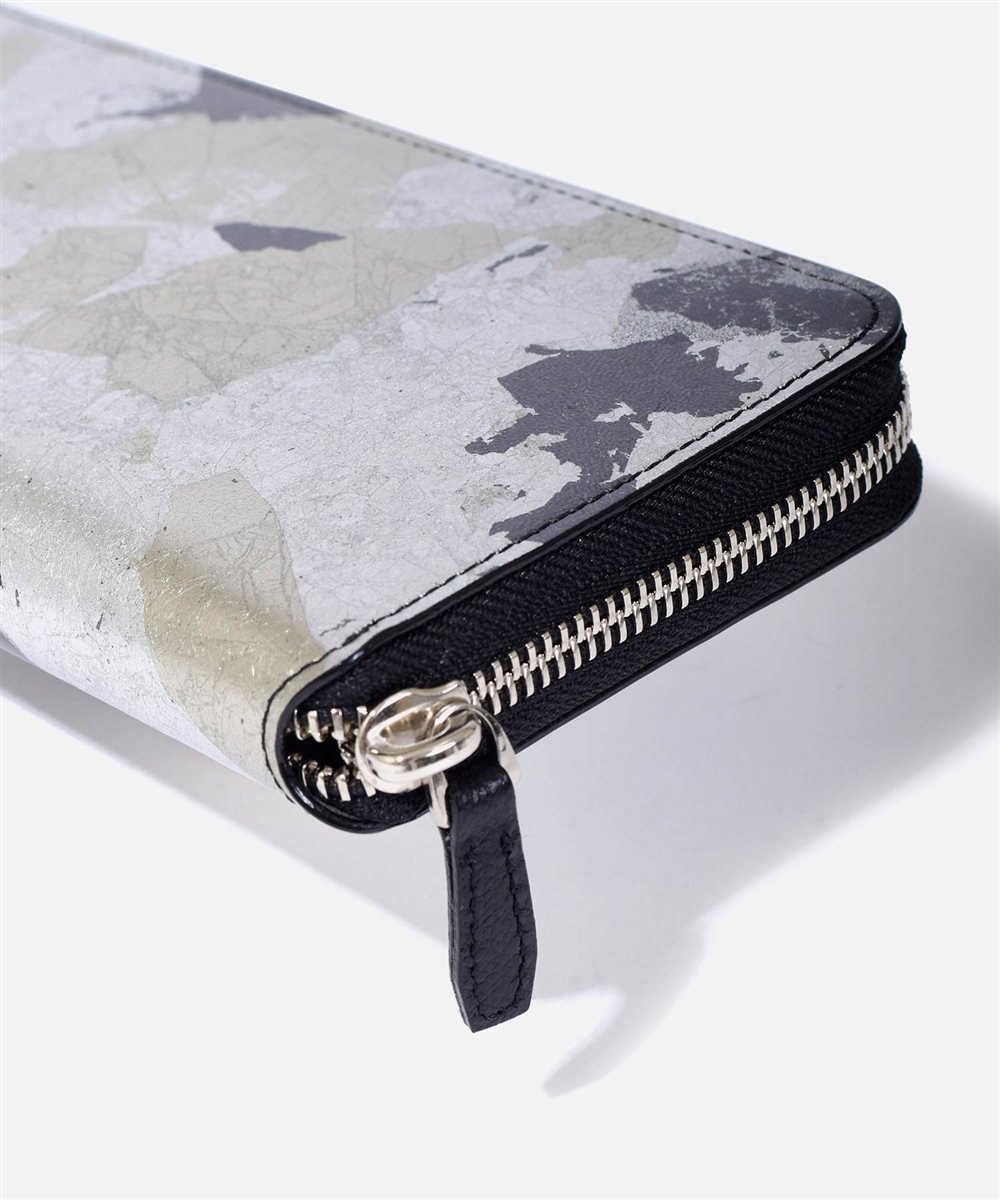 フジタカ ミーツ HAKU KYOTO Leather 長財布 ラウンドファスナー カード段16