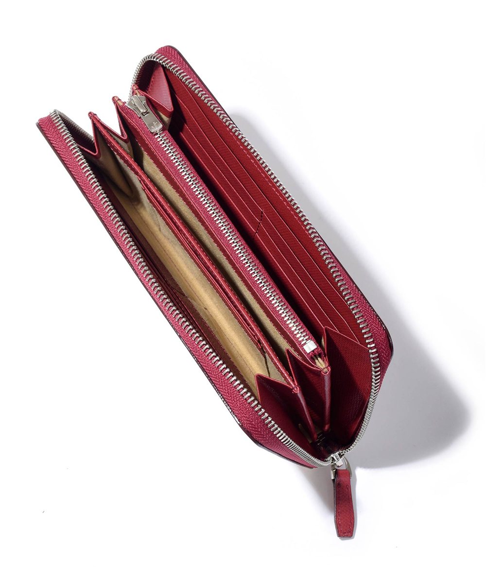 フジタカ ミーツ HAKU KYOTO Leather 長財布 ラウンドファスナー カード段16