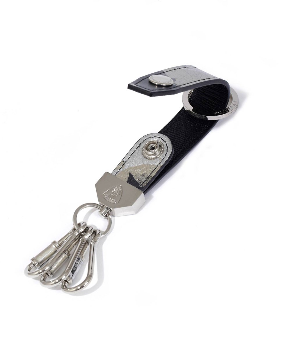 フジタカ ミーツ HAKU KYOTO Leather キーホルダー 3連