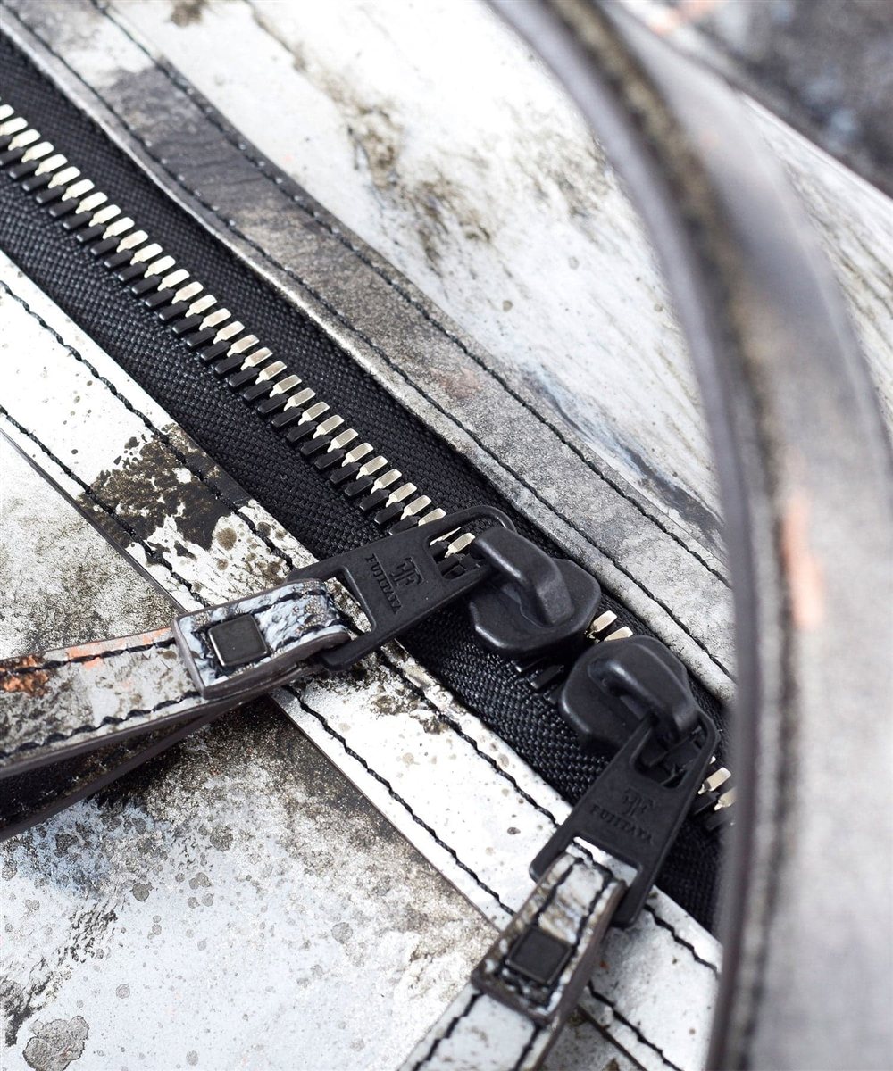 フジタカ ミーツ KYOTO Leather Brush dyeing ボストンバッグ