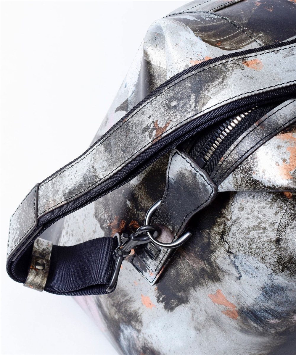 フジタカ ミーツ KYOTO Leather Brush dyeing ボストンバッグ