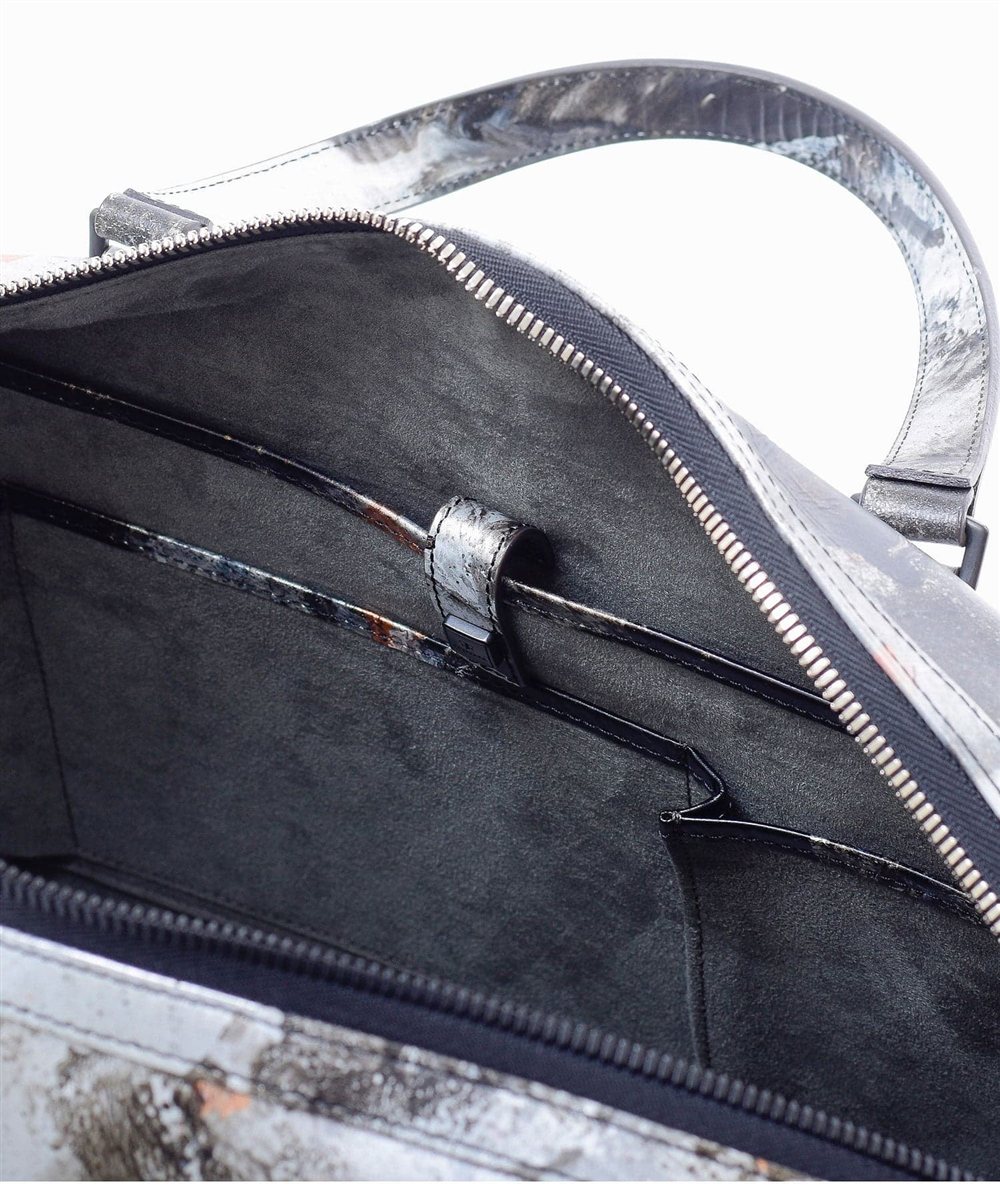 フジタカ ミーツ KYOTO Leather Brush dyeing ボストンバッグ