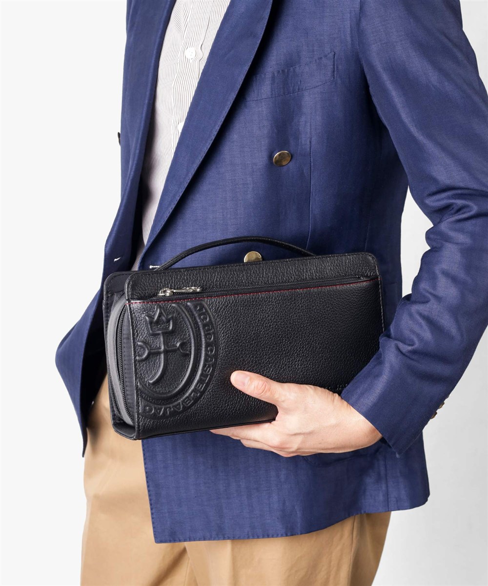 カステルバジャック マーチ レザーメンズバッグ ダブルルーム