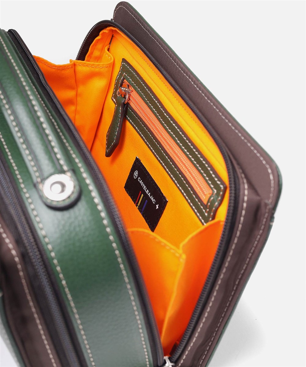 カステルバジャック マーチ レザーメンズバッグ ダブルルーム