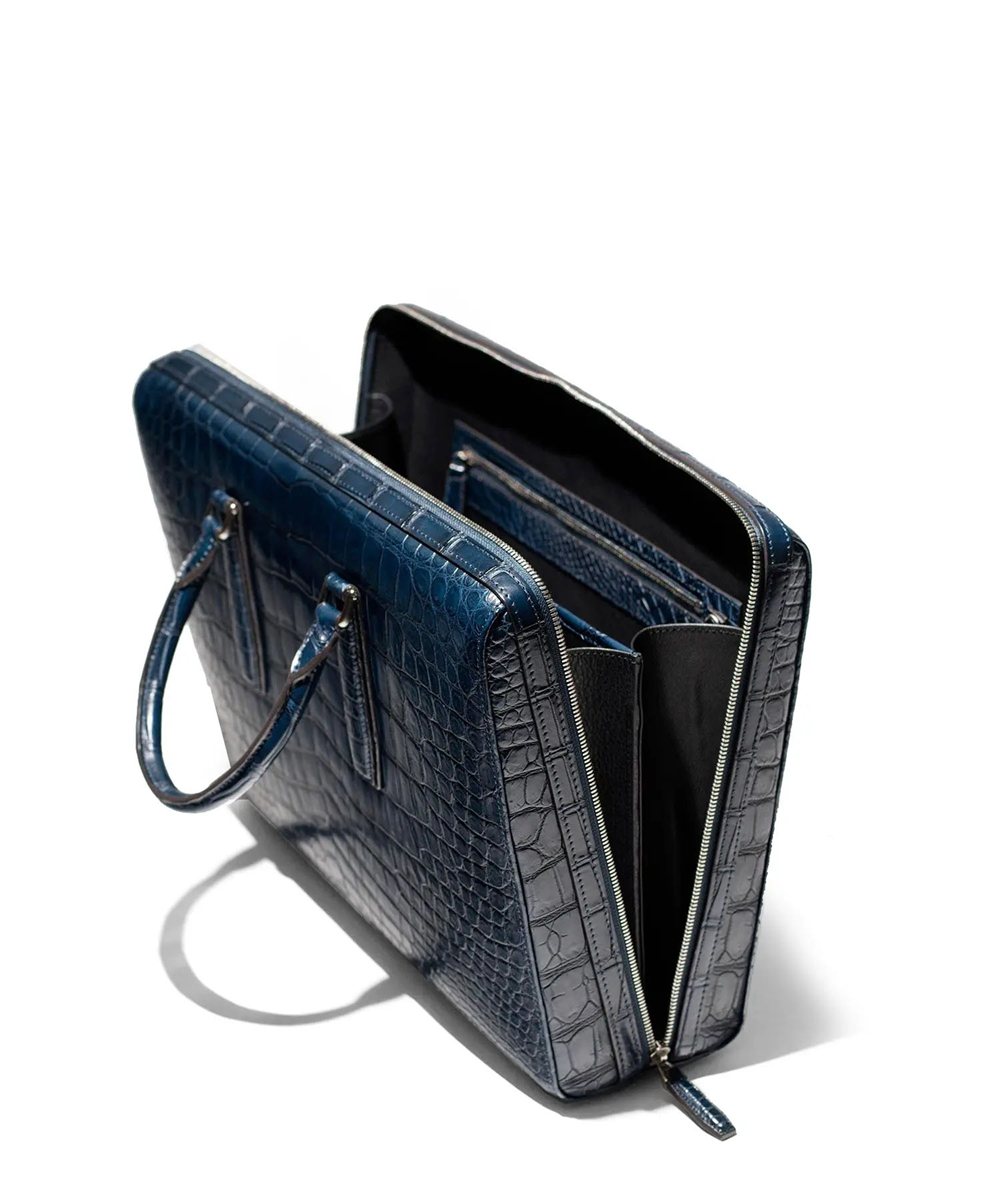 フジタカ ギャラリー 名巧クロコダイル ロケット型 ブリーフバッグ A4