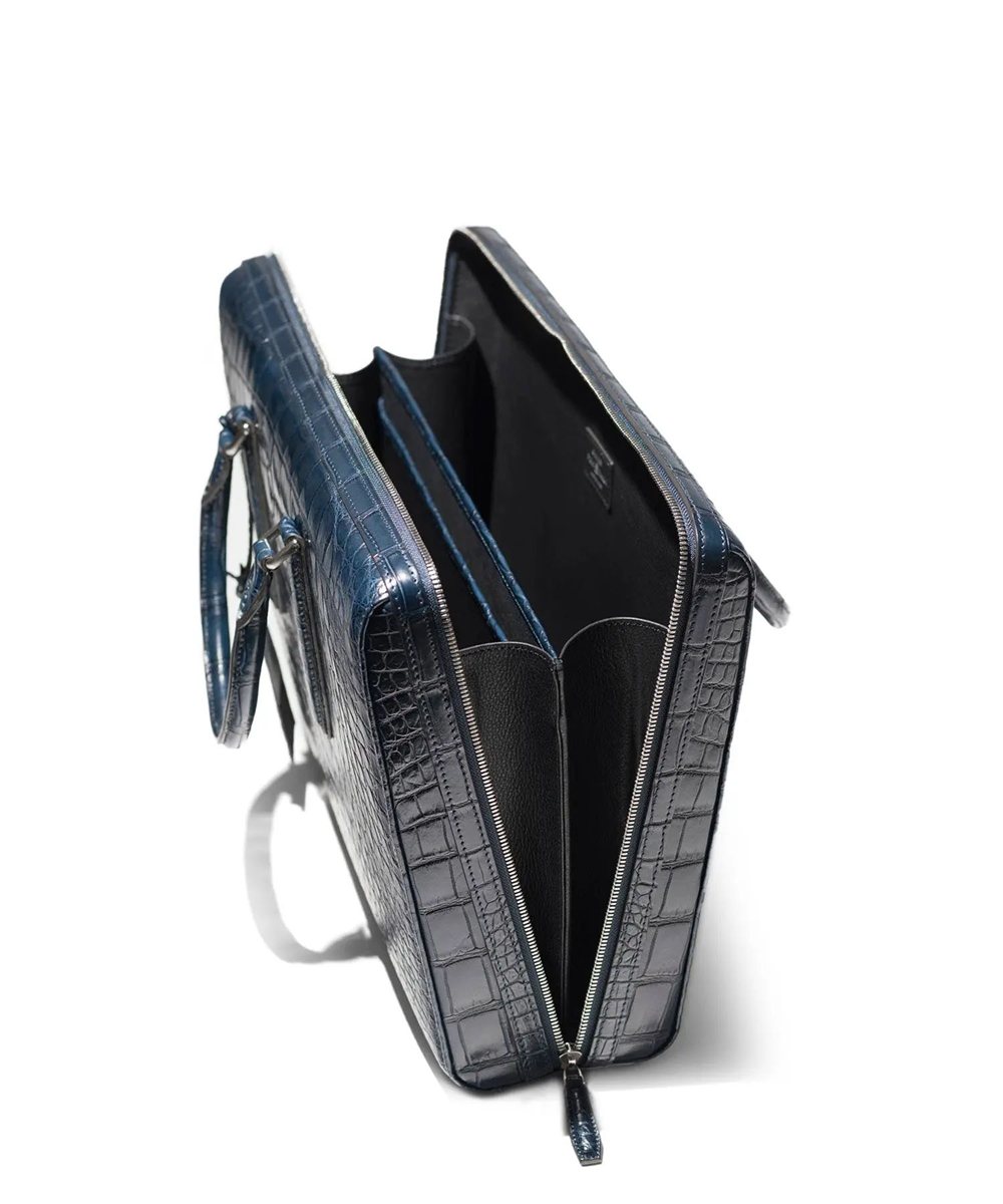 フジタカ ギャラリー 名巧クロコダイル ロケット型 ブリーフバッグ A4