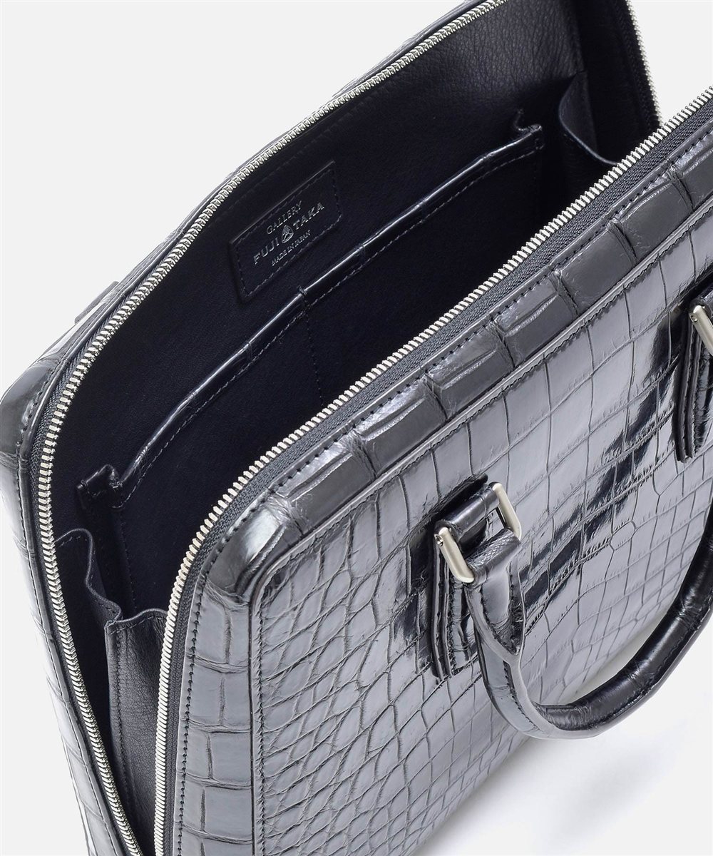 フジタカ ギャラリー 名巧クロコダイル コンパクト ブリーフバッグ B5