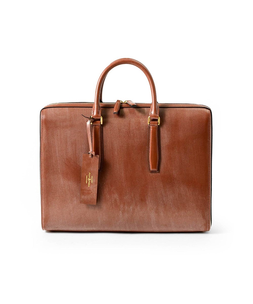 フジタカ ギャラリー 名巧 ブライドルレザー ビジネスバッグ ロケット型 B4ジャスト