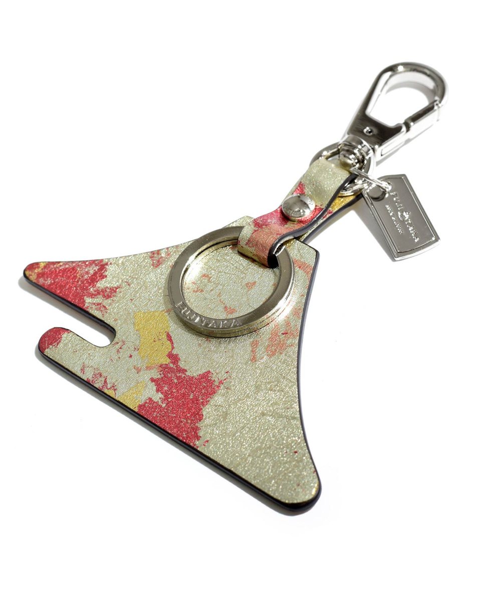 フジタカ ミーツ KYOTO Leather HAKU キーホルダー 【富士山】