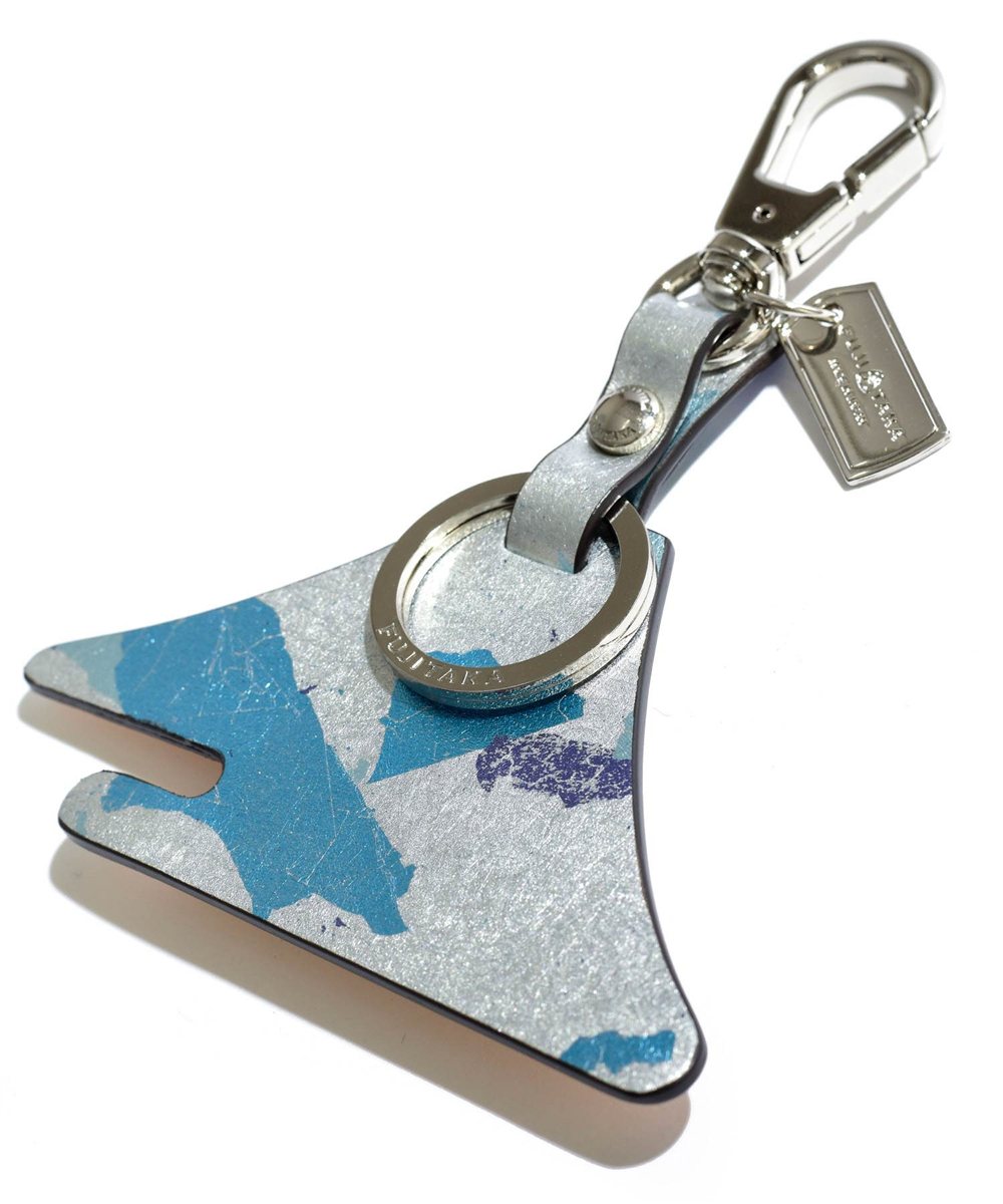 フジタカ ミーツ KYOTO Leather HAKU キーホルダー 【富士山】