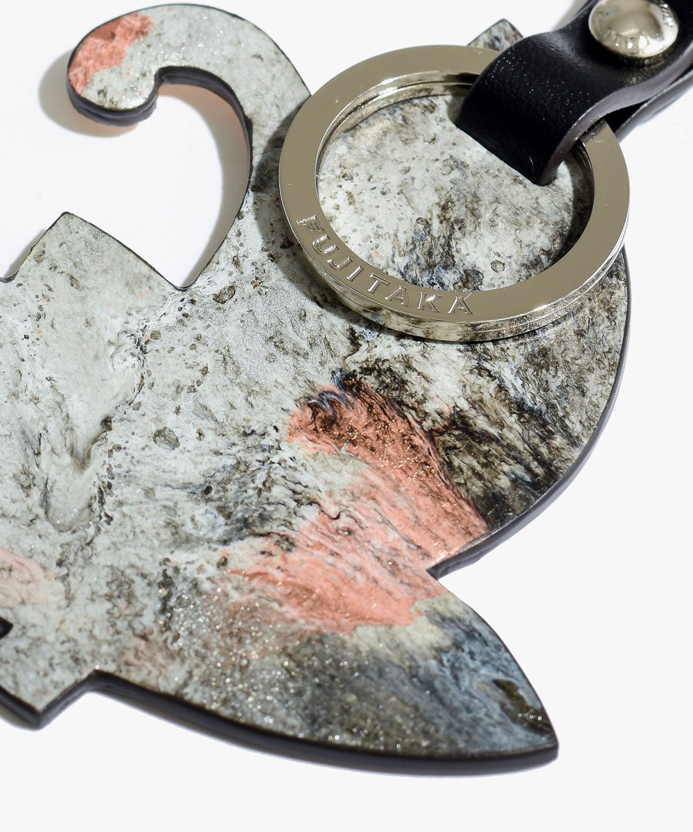 フジタカ ミーツ KYOTO Leather HAKU キーホルダー 【粋】