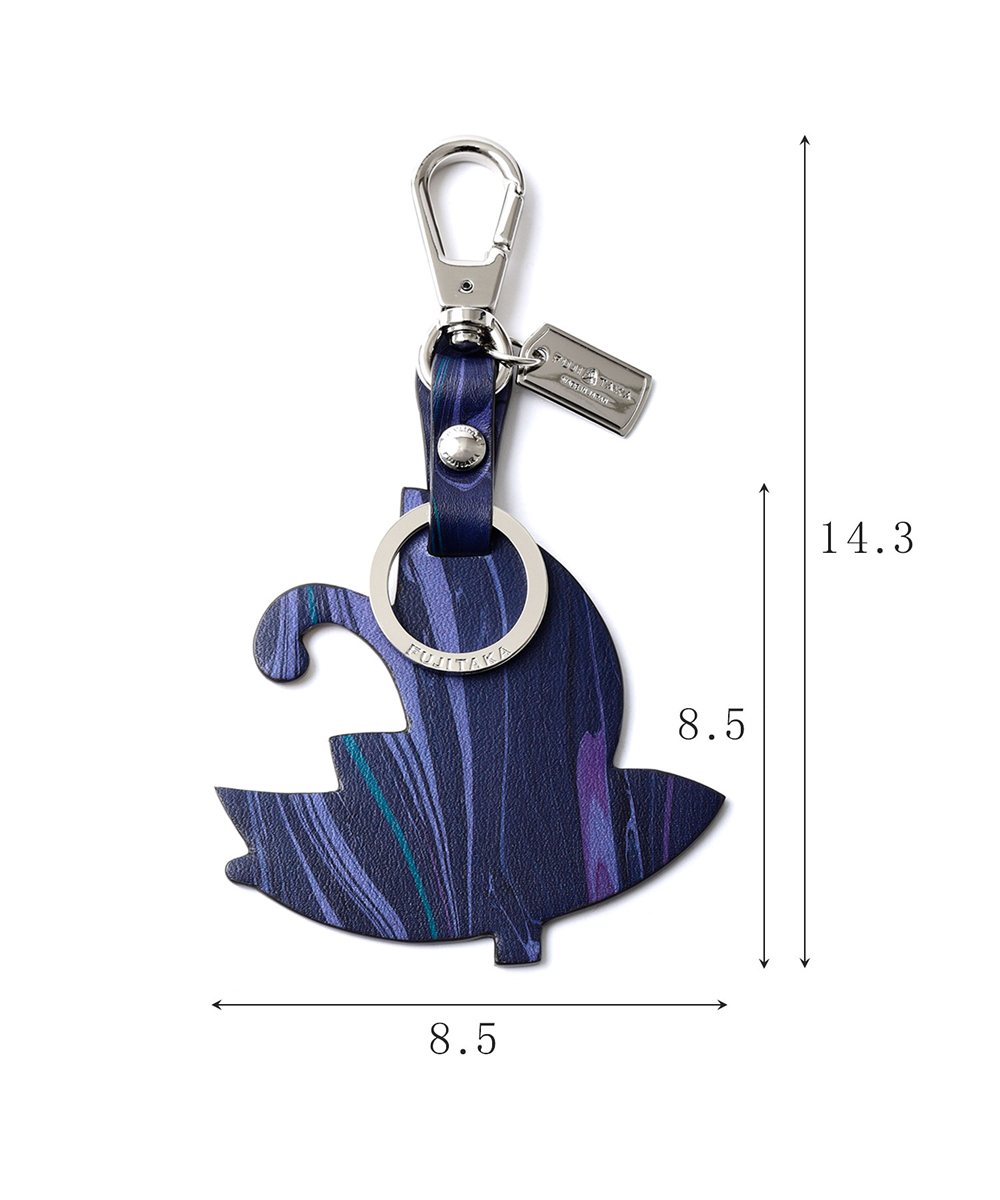 フジタカ ミーツ KYOTO Leather SUMINAGASHI キーホルダー 【粋】