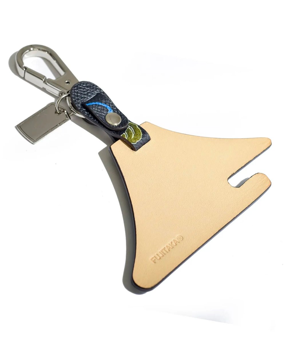 フジタカ ミーツ KYOTO Leather 唐草 キーホルダー 【富士山】