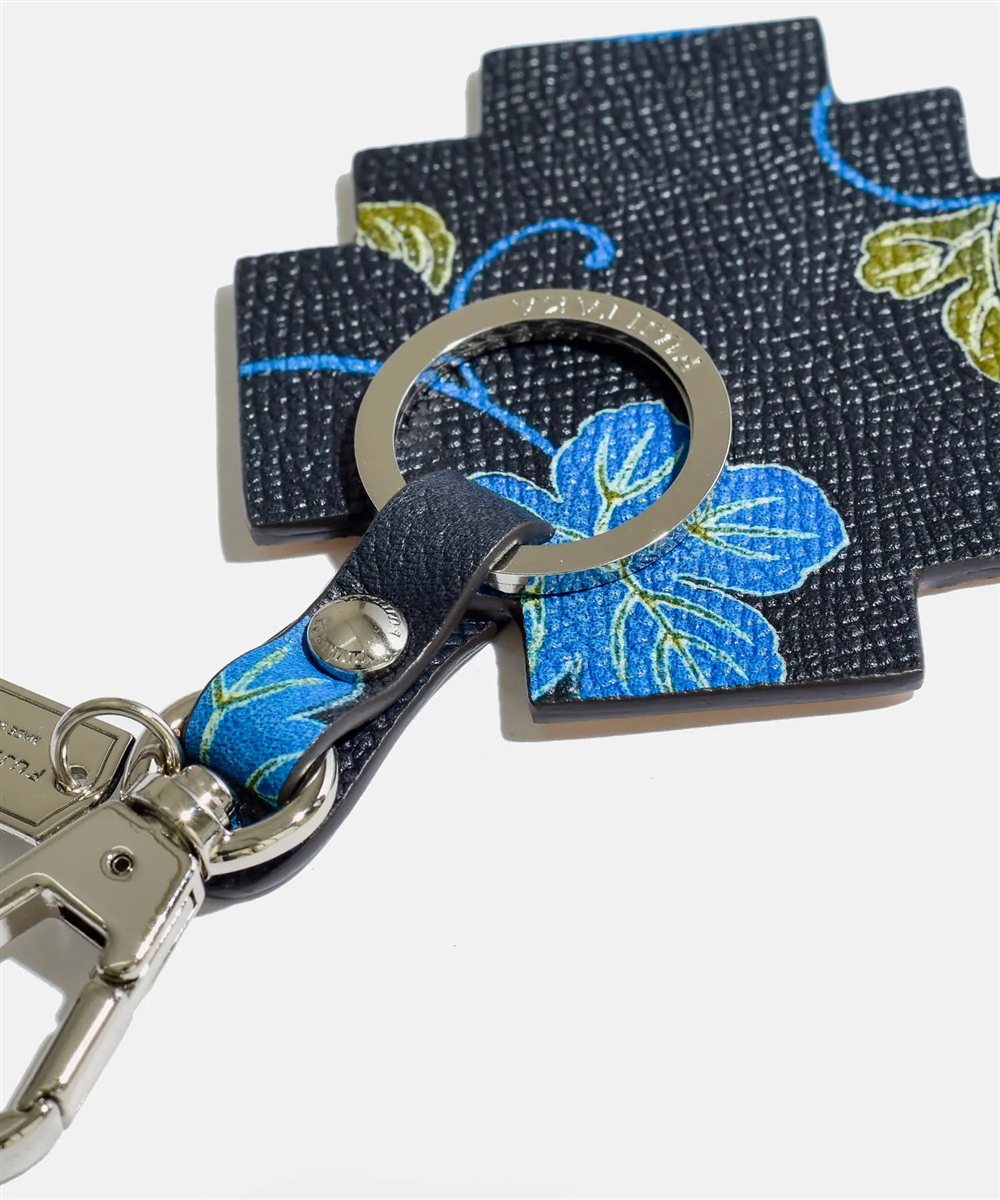フジタカ ミーツ KYOTO Leather 唐草 キーホルダー 【匠】