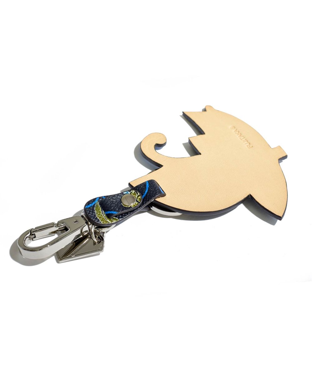 フジタカ ミーツ KYOTO Leather 唐草 キーホルダー 【粋】