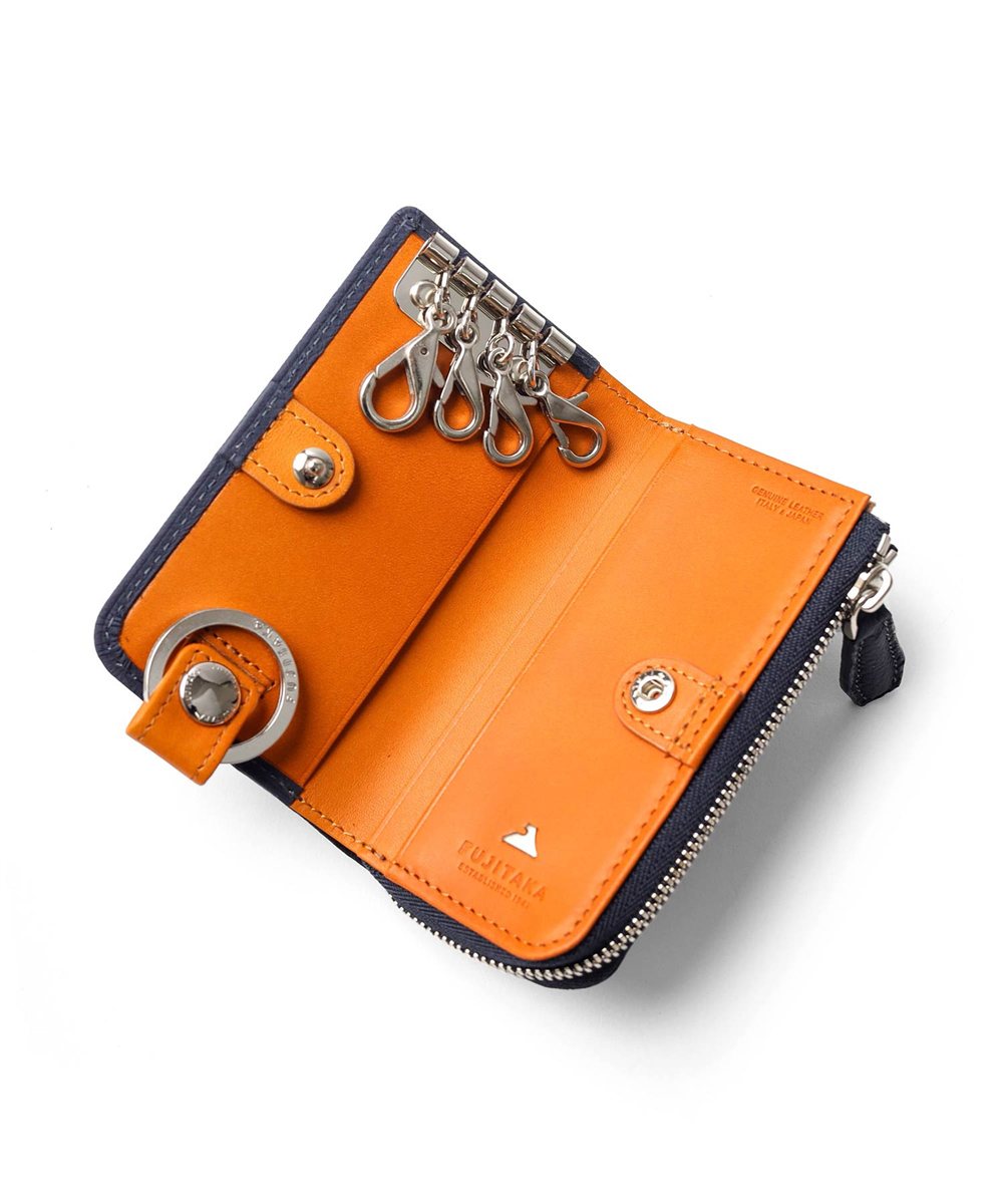 フジタカ ムース 小銭入れ付き キーケース スマートキー対応