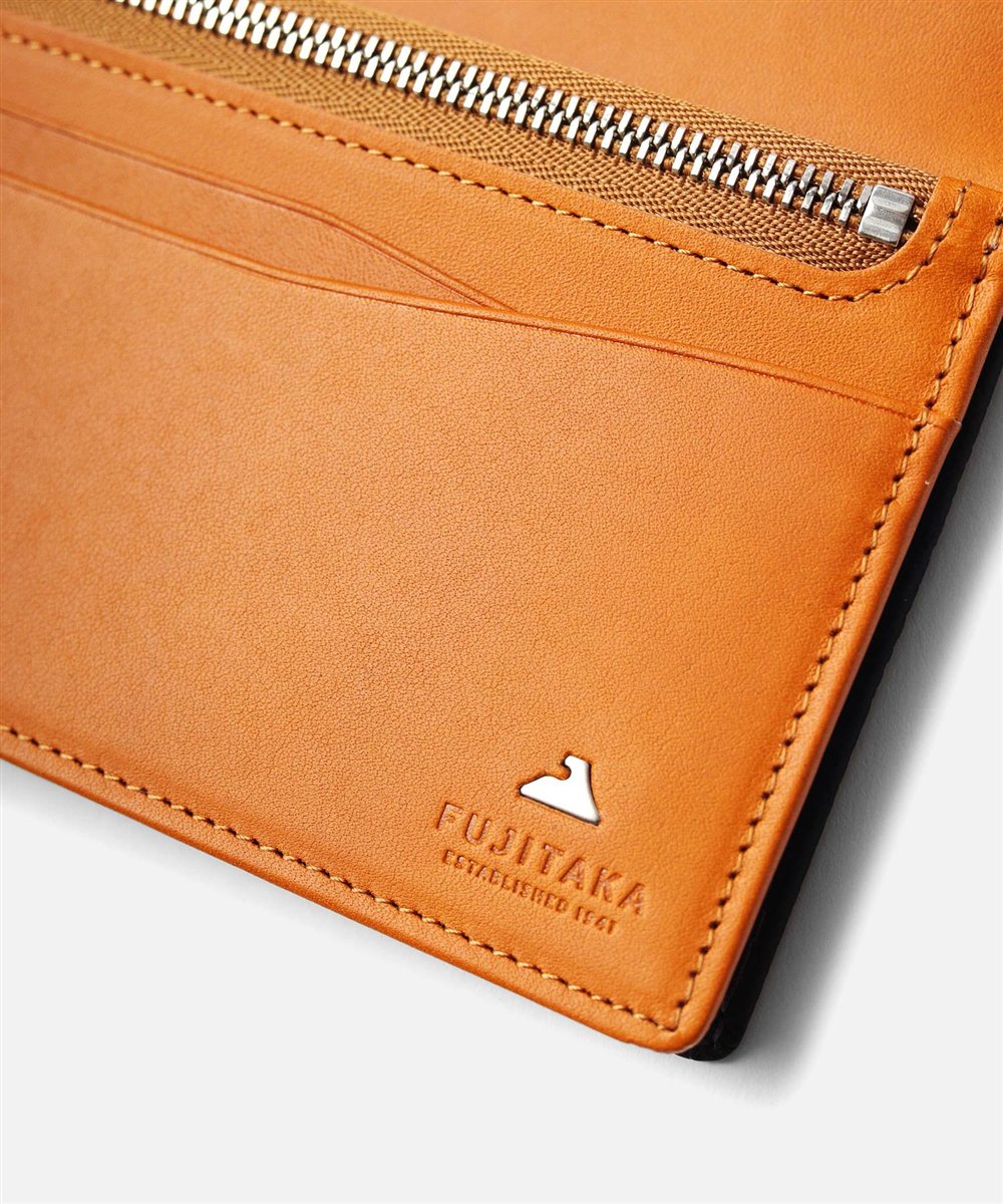 フジタカ ムース 通しマチ かぶせ長財布 カード段14