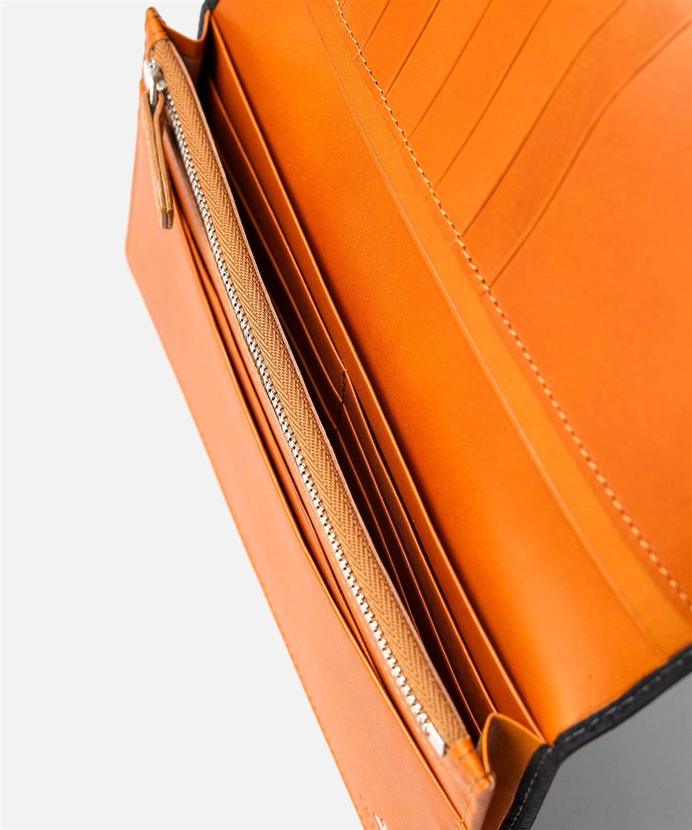 フジタカ ムース 通しマチ かぶせ長財布 カード段14