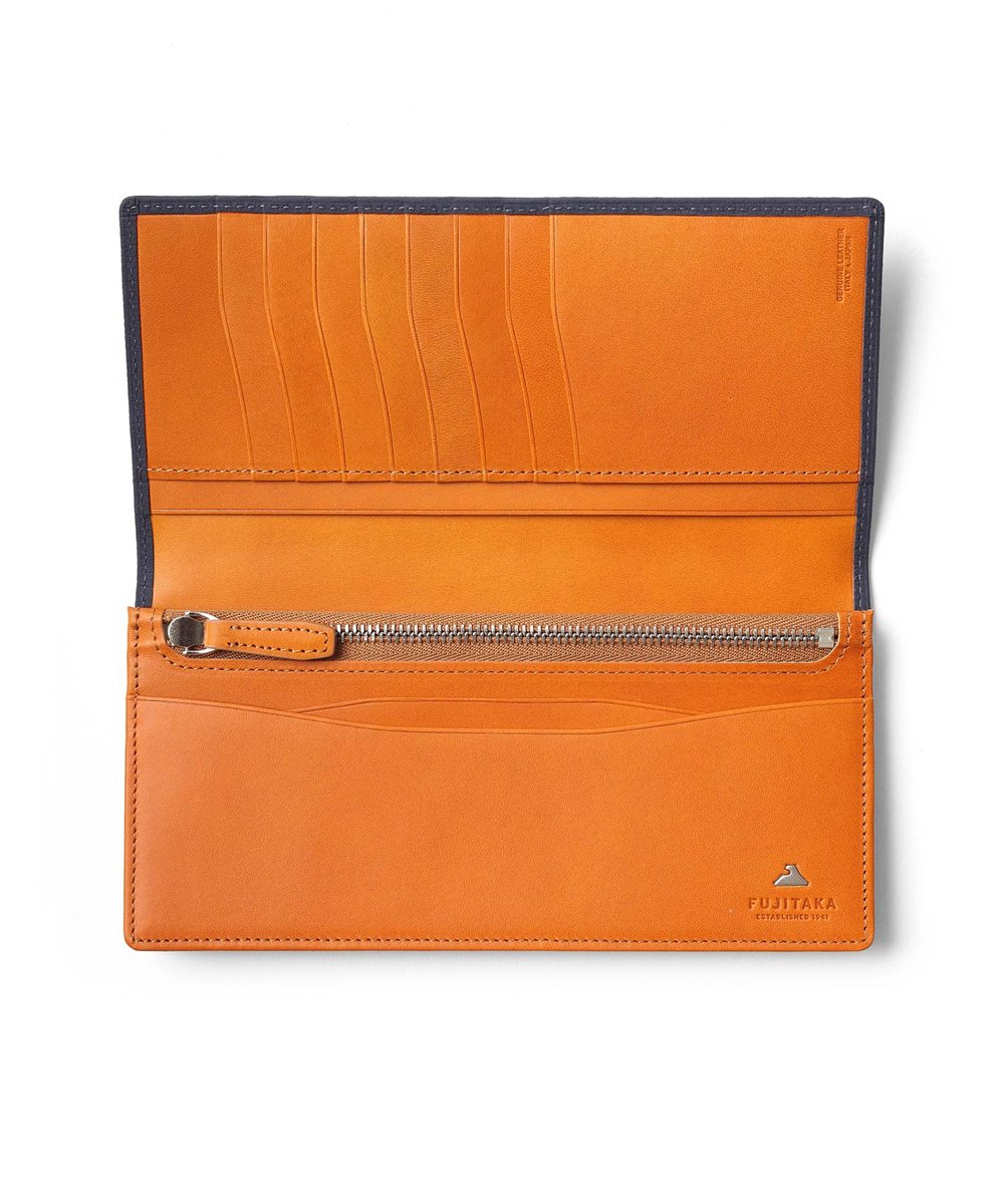 フジタカ ムース 通しマチ かぶせ長財布 カード段14