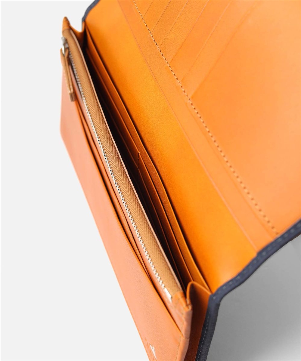 フジタカ ムース 通しマチ かぶせ長財布 カード段14