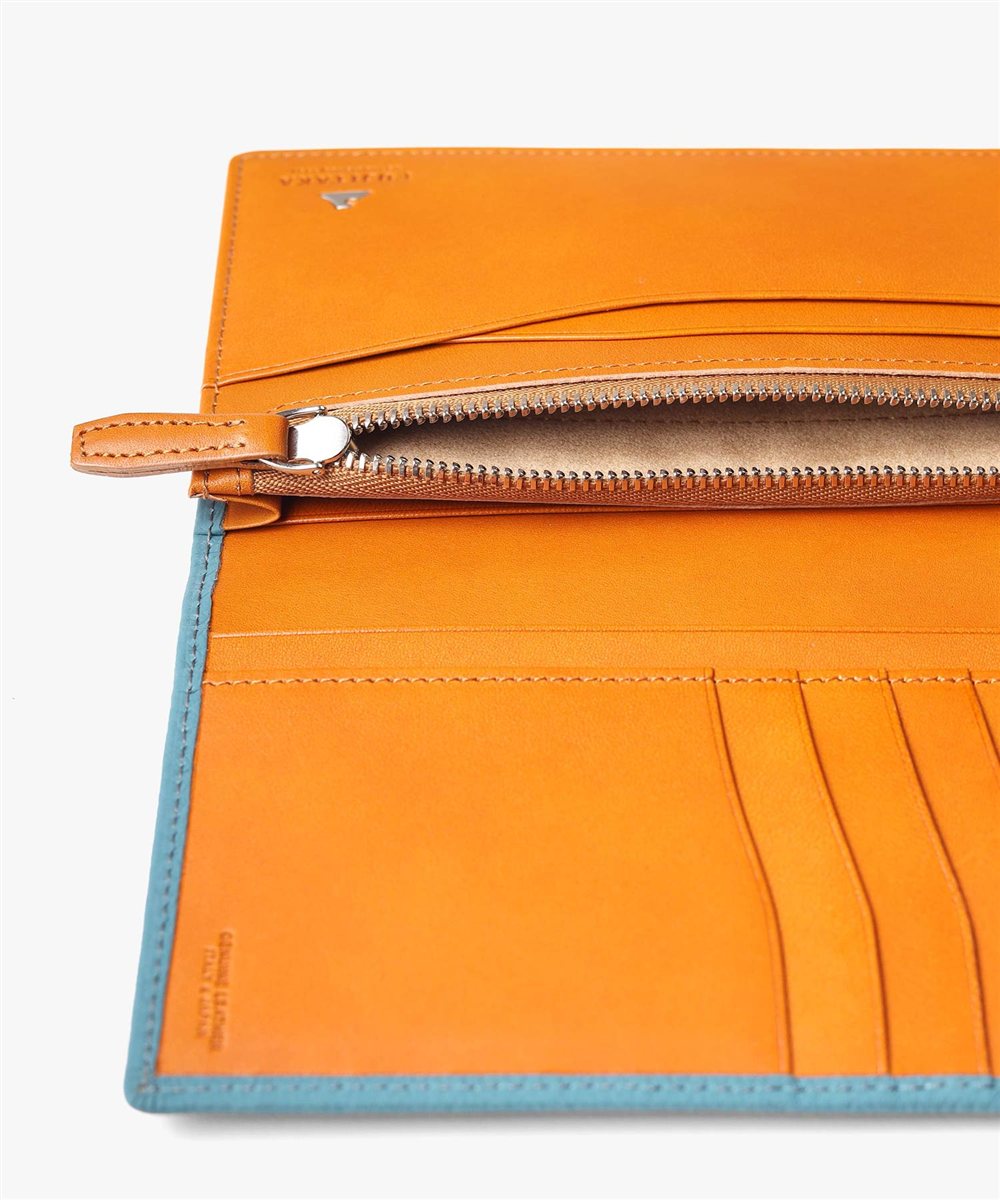 フジタカ ムース 通しマチ かぶせ長財布 カード段14