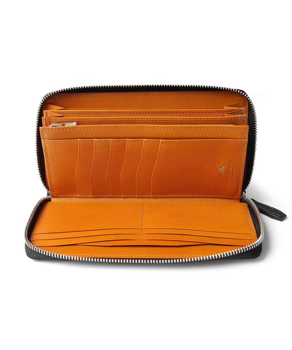 フジタカ ムース ラウンドファスナー長財布 カード段19