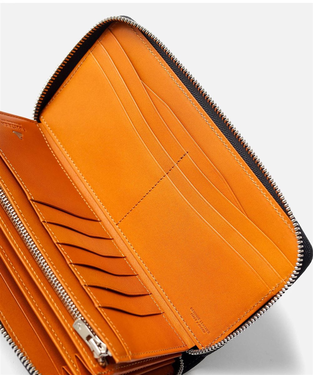 フジタカ ムース ラウンドファスナー長財布 カード段19