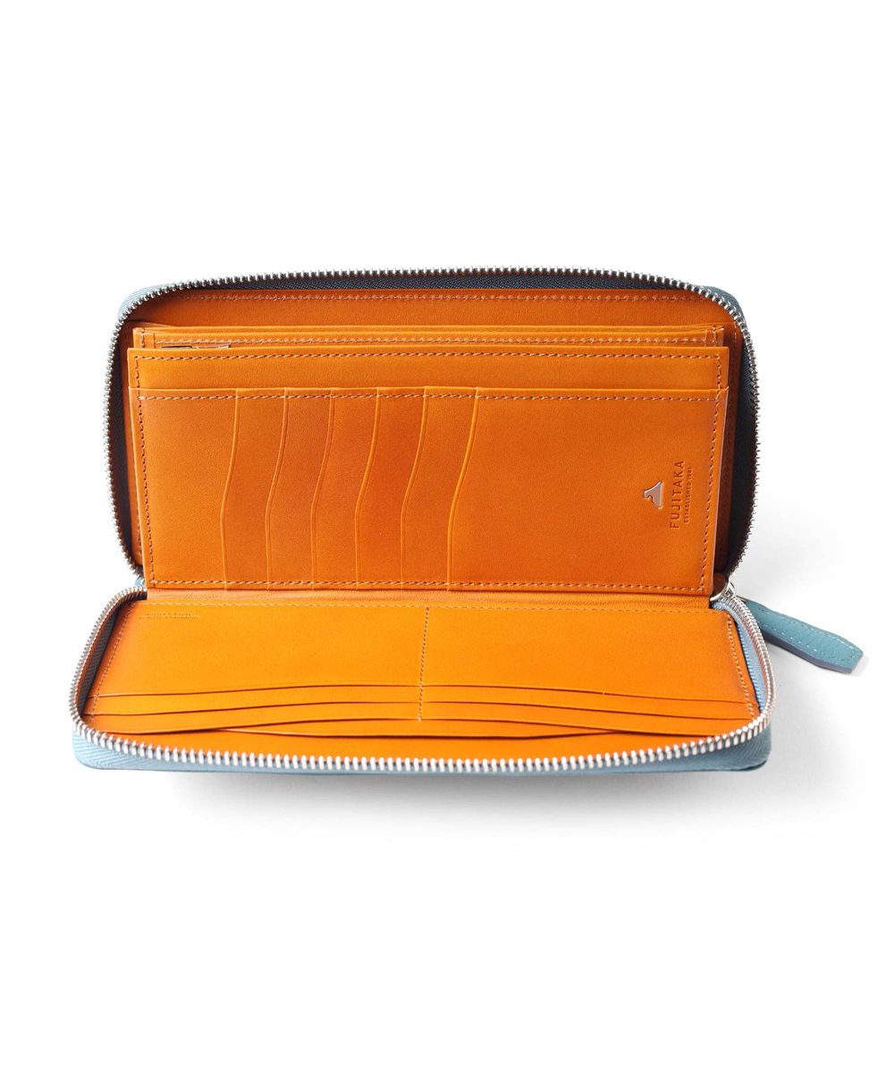 フジタカ ムース ラウンドファスナー長財布 カード段19