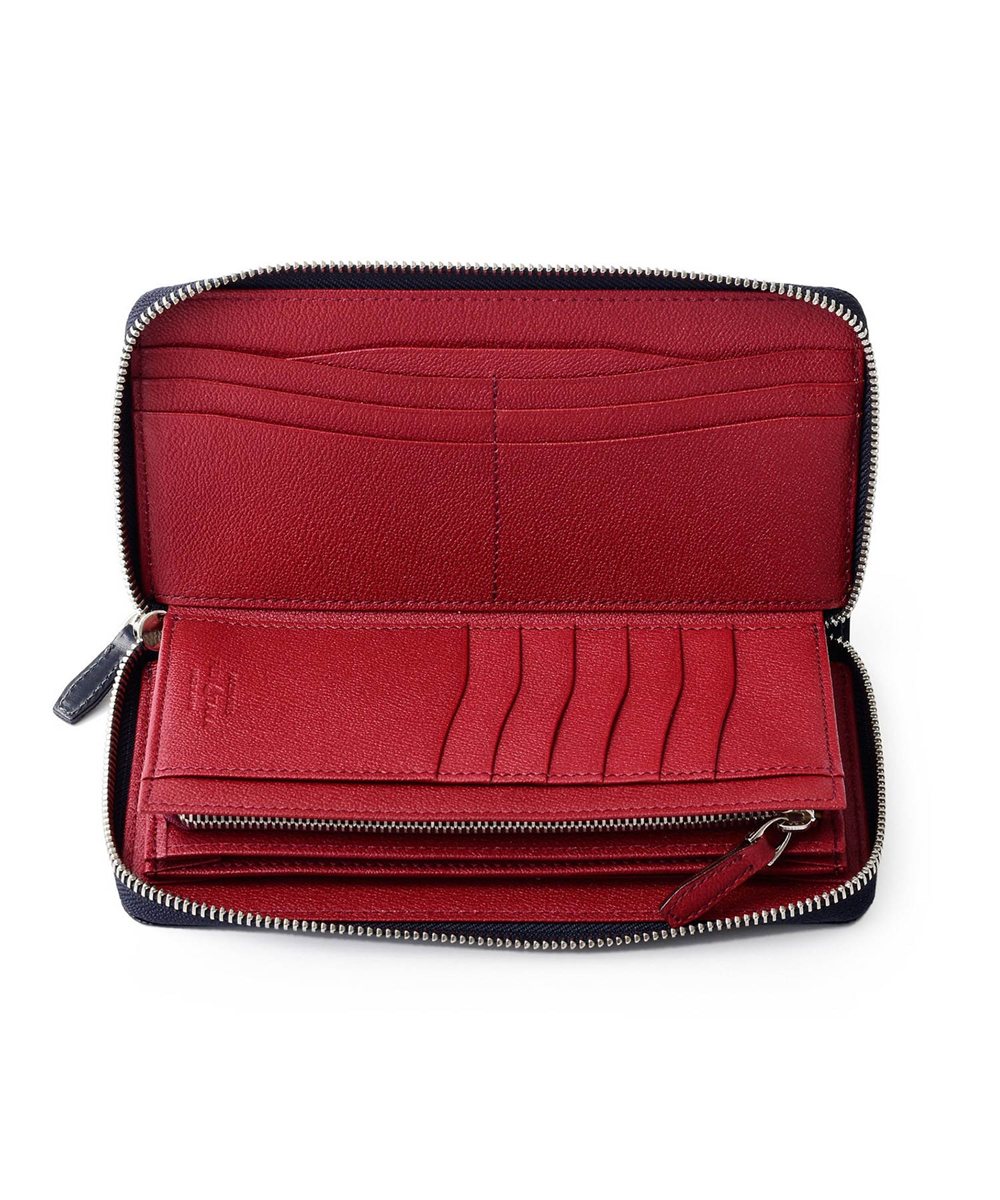 フジタカ ジョセフ ブライドルレザー ラウンドファスナー長財布 カード段19