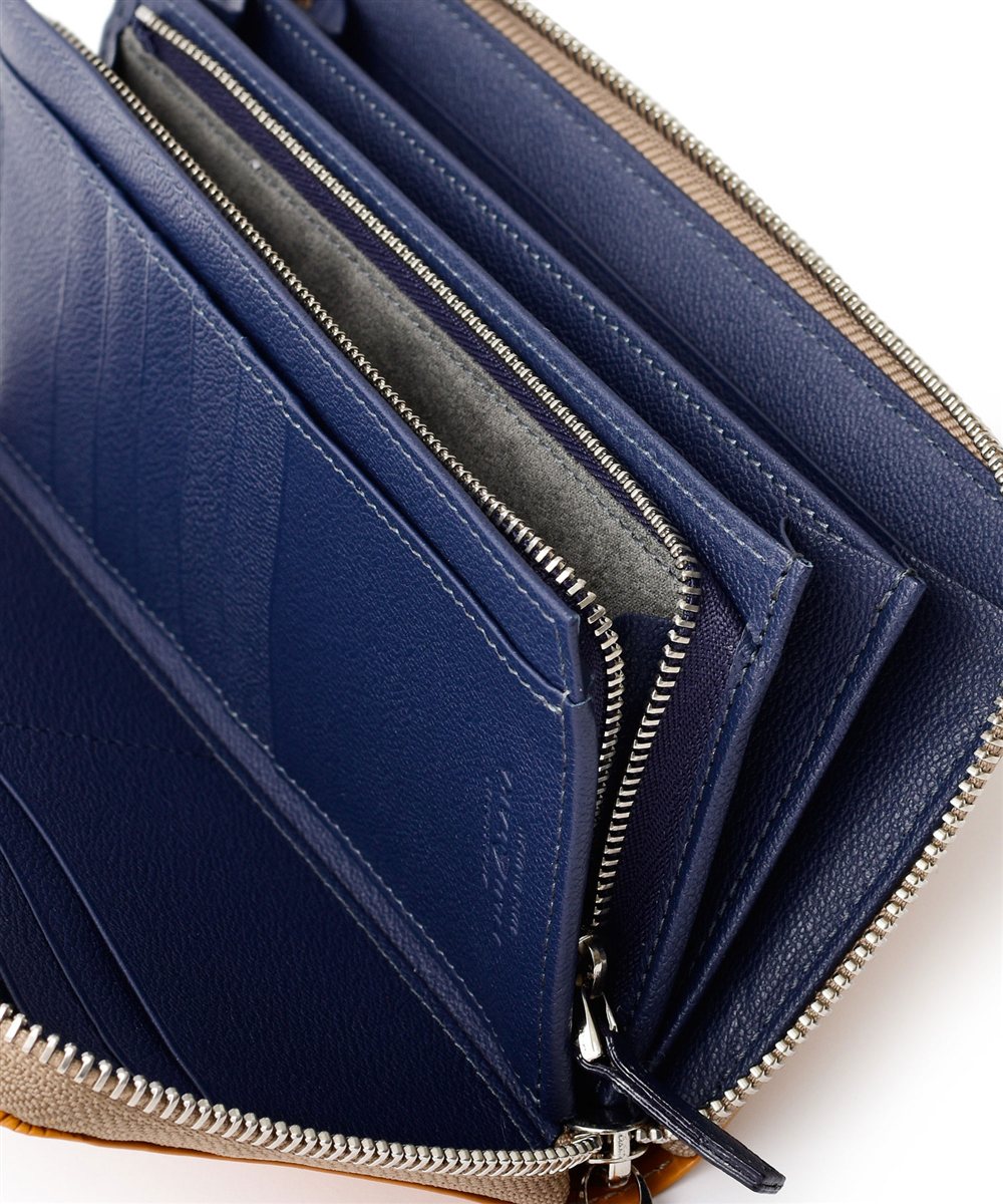 フジタカ ジョセフ ブライドルレザー ラウンドファスナー長財布 カード段19