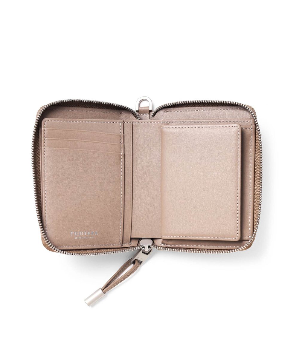 フジタカ パケット ラウンドファスナー  セミ長財布