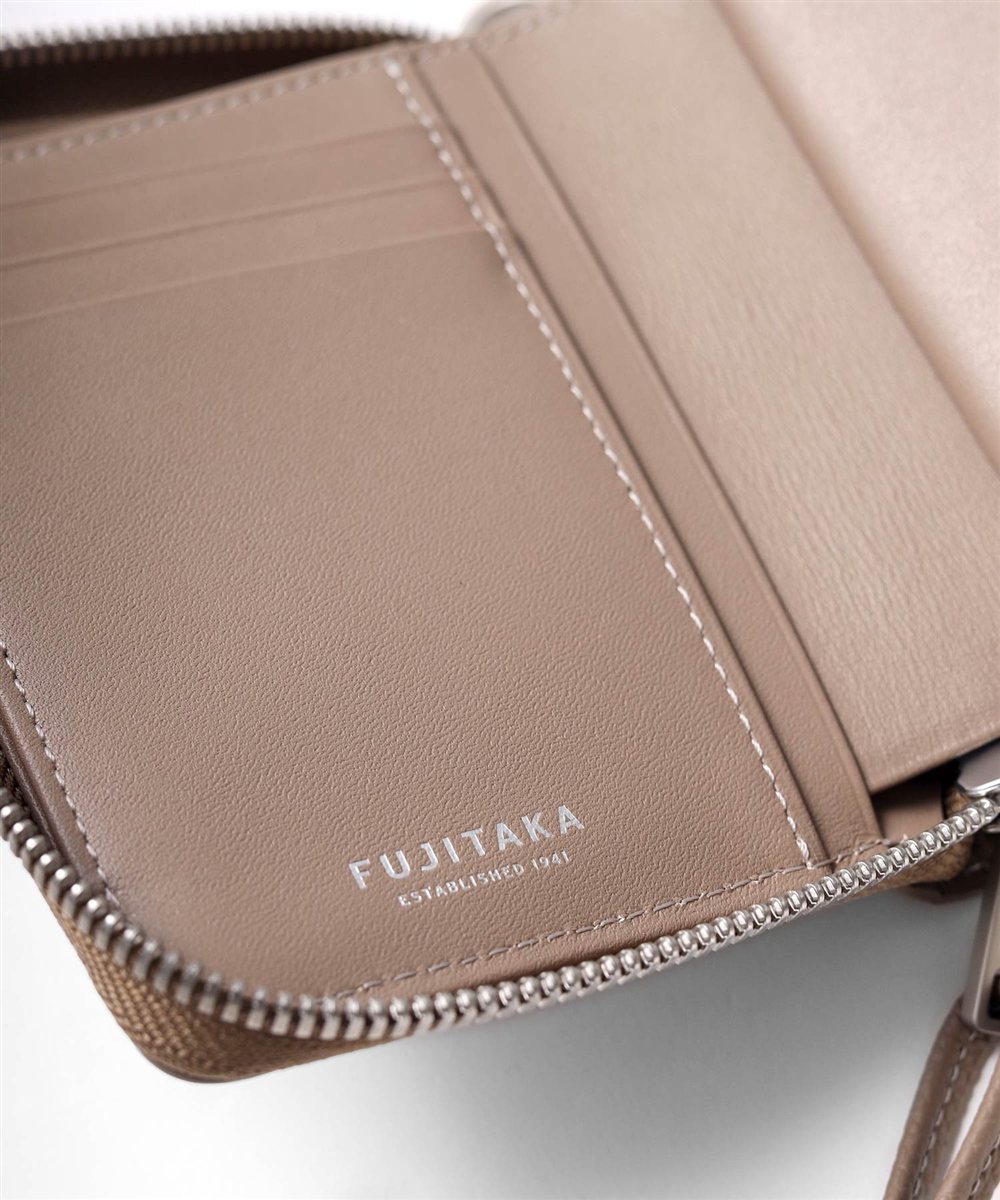 フジタカ パケット ラウンドファスナー  セミ長財布