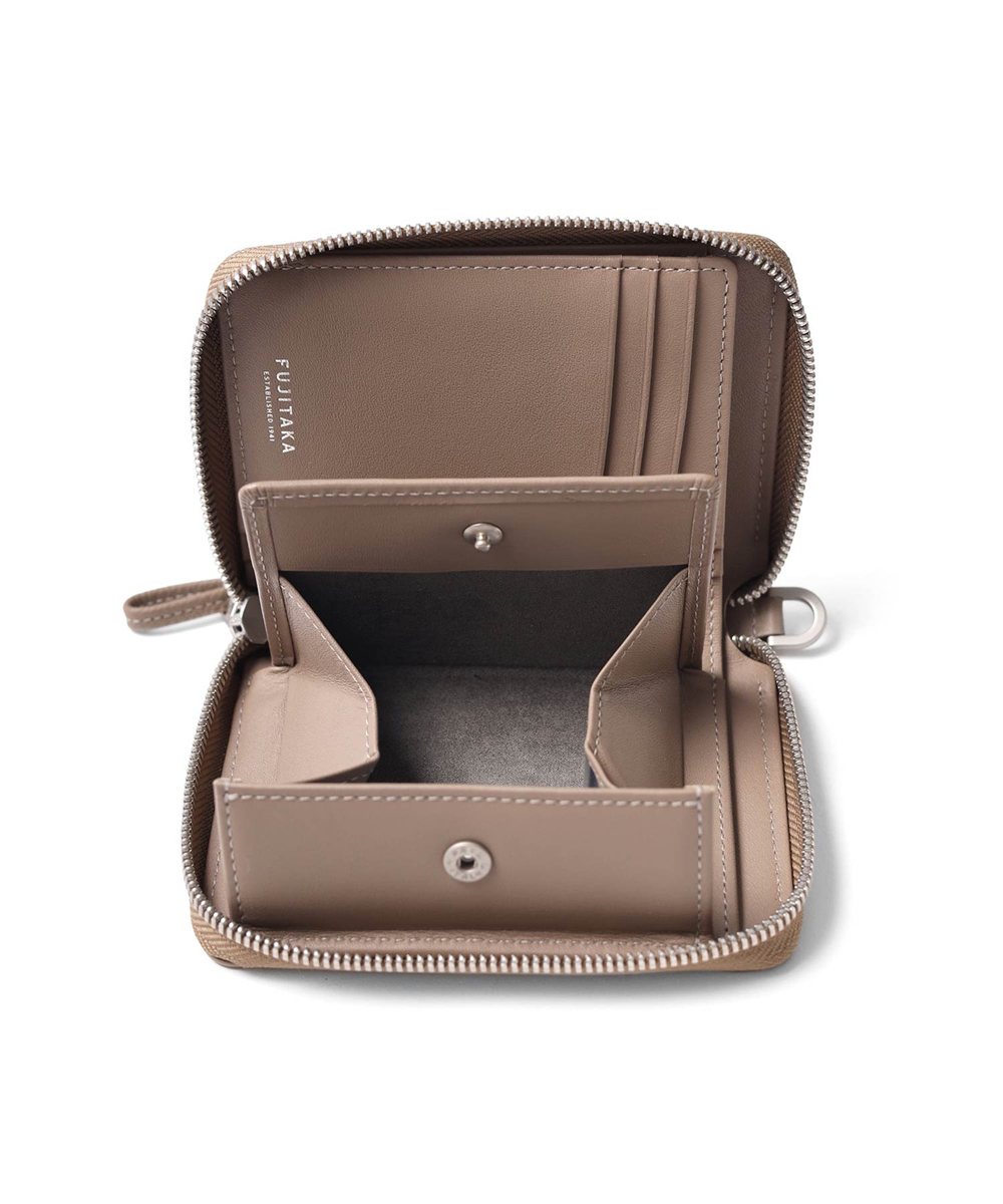 フジタカ パケット ラウンドファスナー  セミ長財布