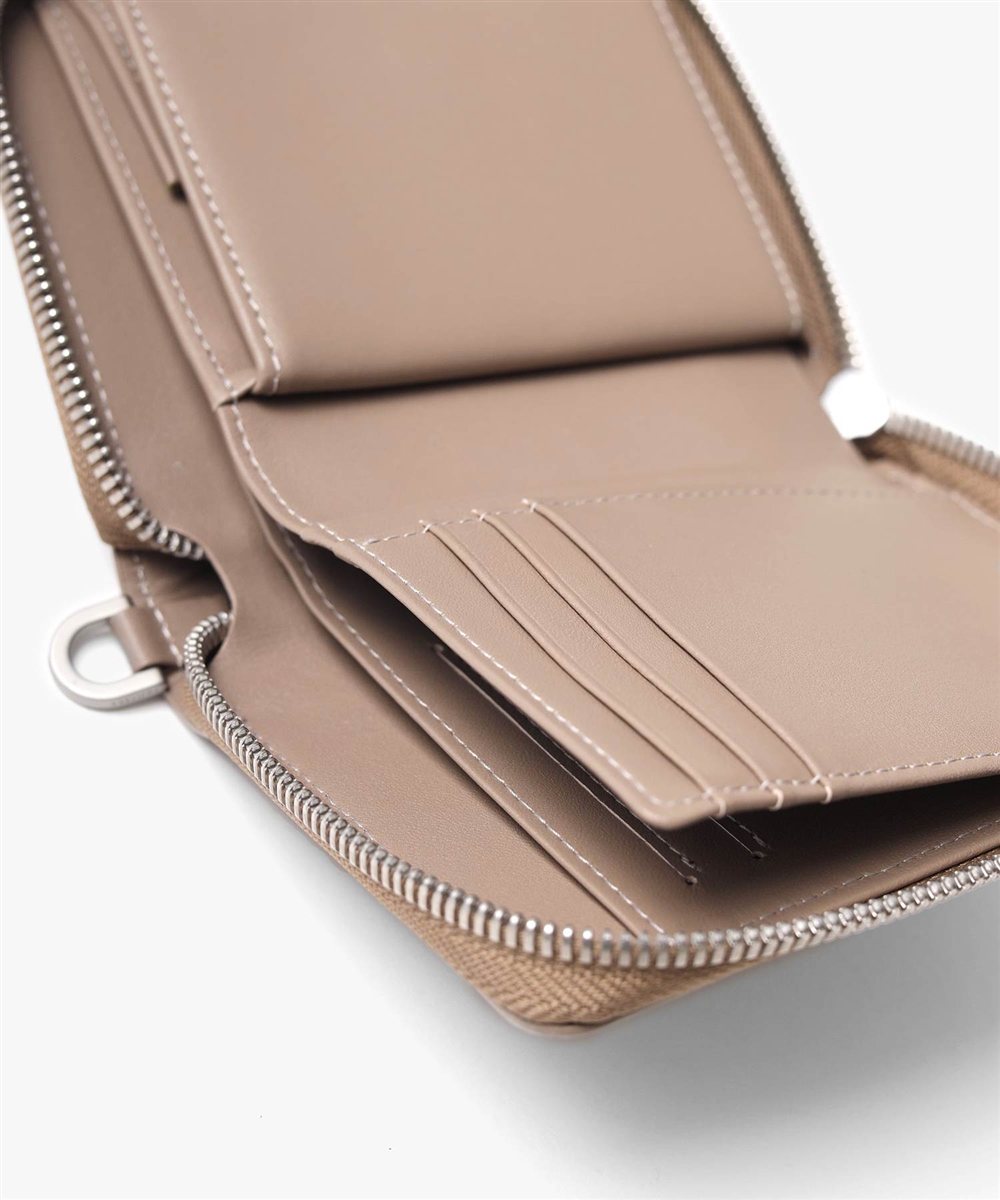 フジタカ パケット ラウンドファスナー  セミ長財布