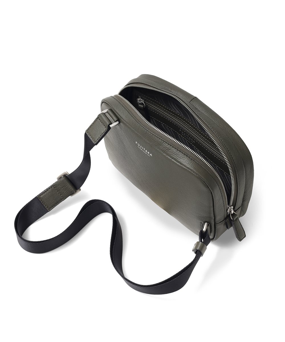 フジタカ パケット コンパクト レザースリングバッグ