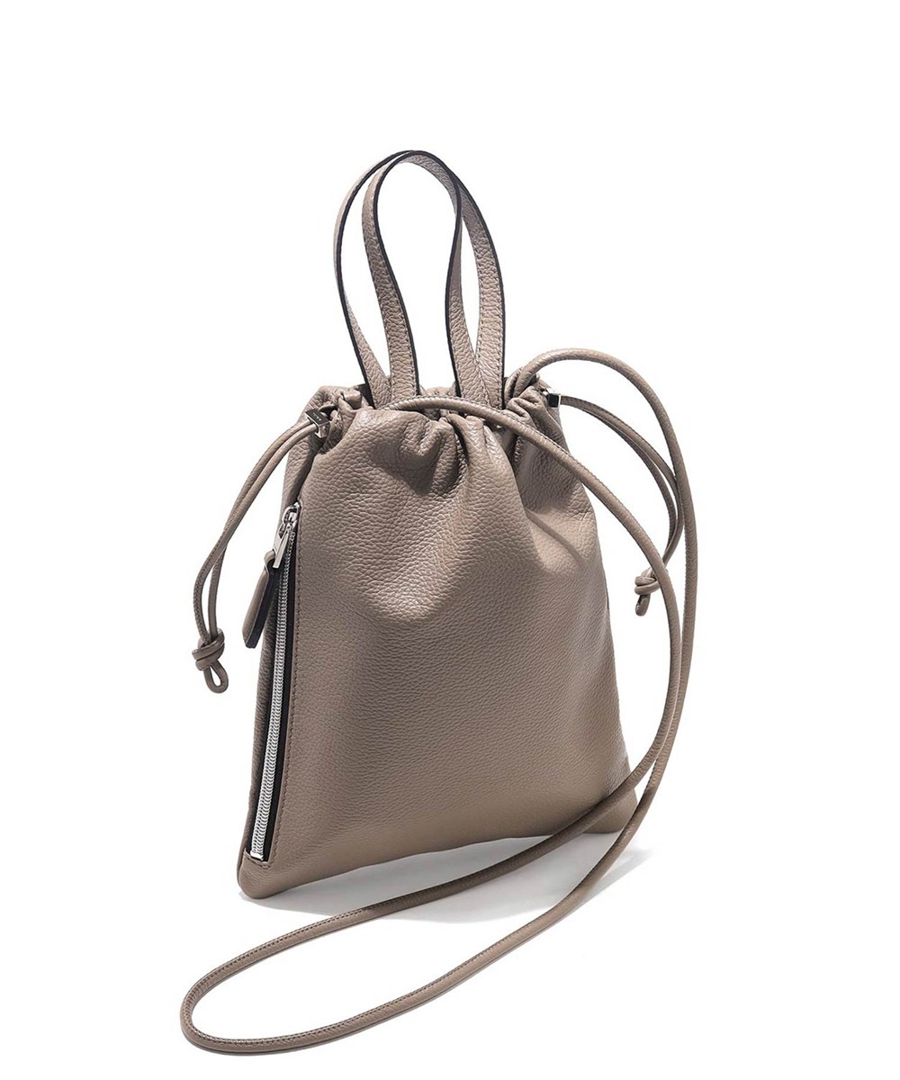 フジタカ フィノ レザー巾着ミニバッグ 2WAY