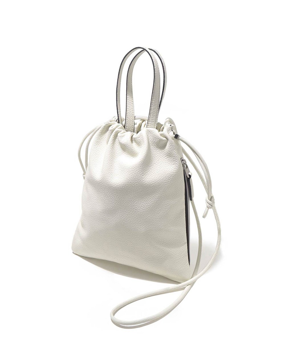 フジタカ フィノ レザー巾着ミニバッグ 2WAY