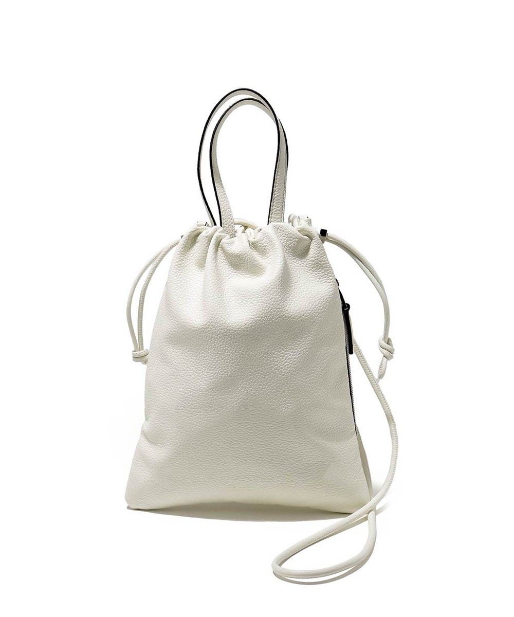 フジタカ フィノ レザー巾着ミニバッグ 2WAY