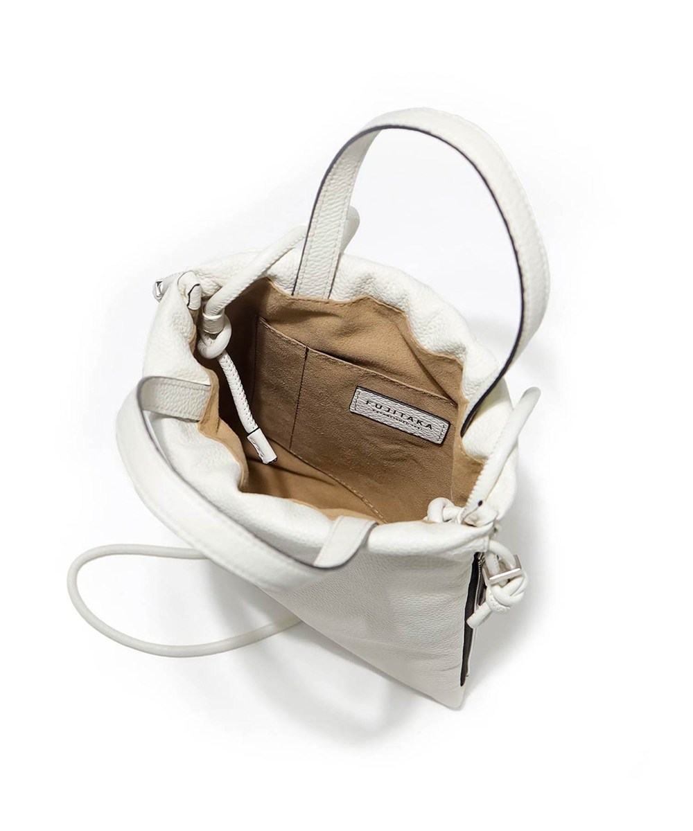 フジタカ フィノ レザー巾着ミニバッグ 2WAY