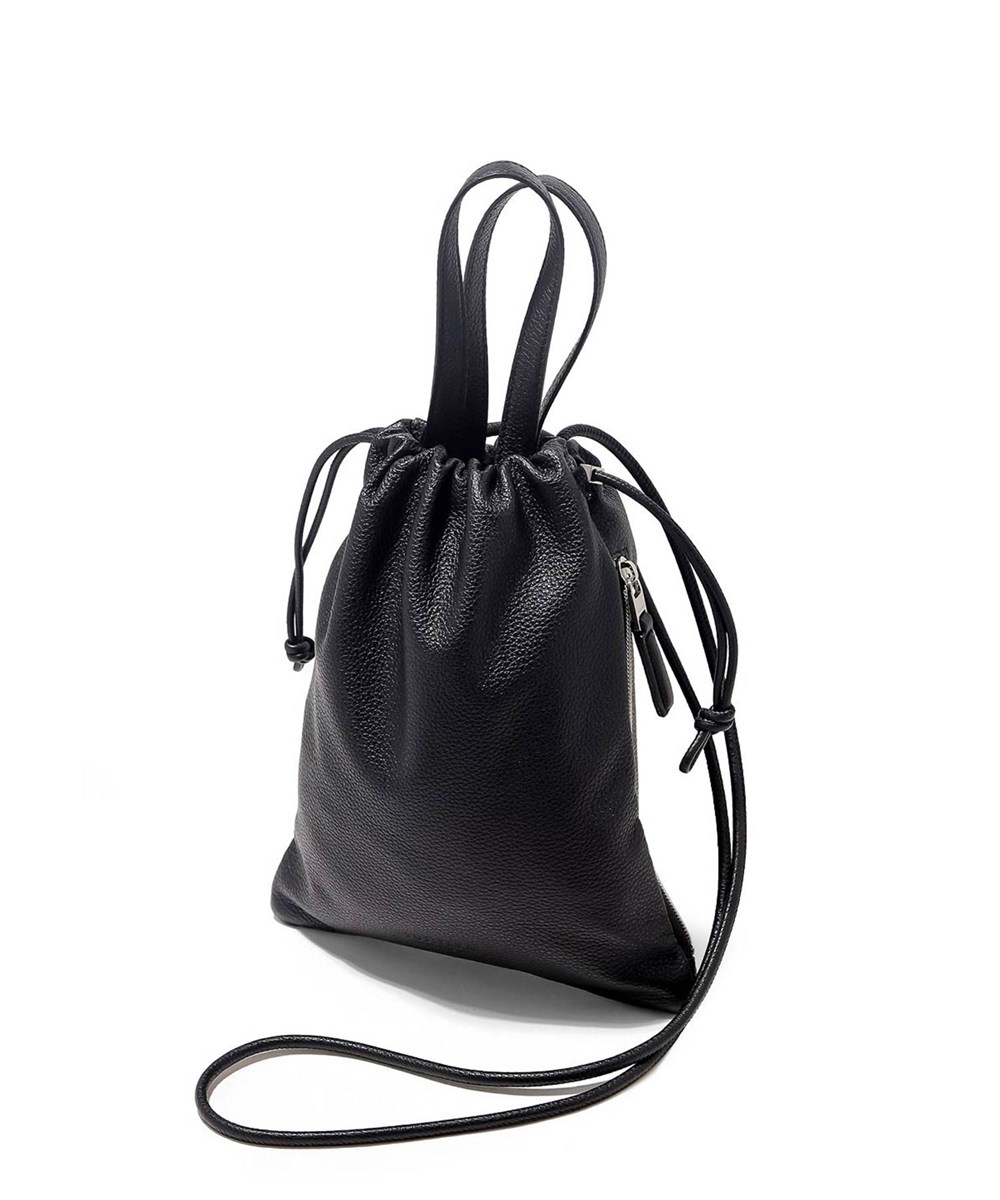 フジタカ フィノ レザー巾着ミニバッグ 2WAY